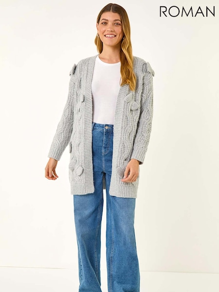 Roman Bow Embellished Knit Cardigan (Y18753) | R$ 665