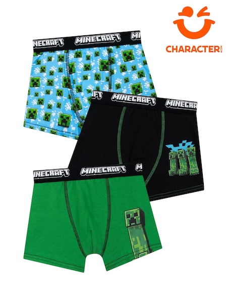 Character Green Minecraft Creeper Briefs Underwear 3 Pack (Y18756) | €26