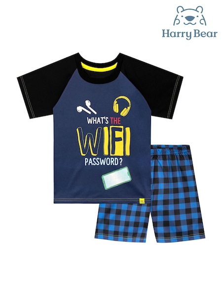 Harry Bear Blue Short Sleeve Wifi Pyjamas (Y18759) | €16