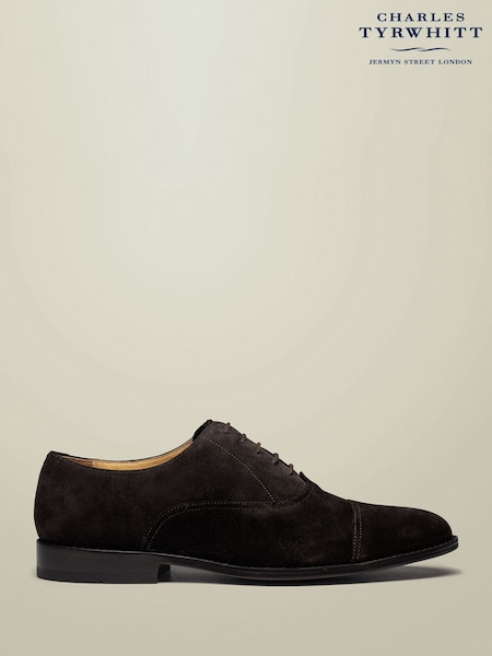 Charles Tyrwhitt Brown Dark Chocolate Suede Oxford Shoes (Y18773) | €190