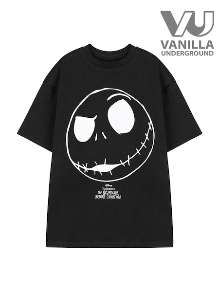 Vanilla Underground Black The Nightmare Before Christmas Short Sleeved T-Shirt (Y18817) | 130 QAR