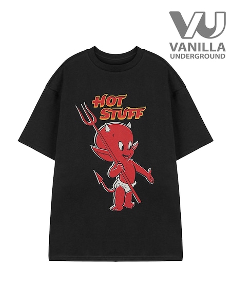 Vanilla Underground Black Hot Stuff Short Sleeved T-Shirt (Y18822) | 130 QAR
