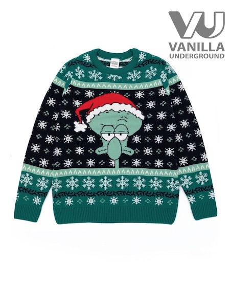 Vanilla Underground Green SpongeBob Square Joggers Christmas Jumper (Y18842) | €61