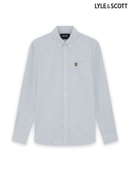 Lyle & Scott White Stripe Oxford Shirt (Y18886) | NT$3,030