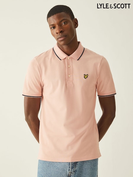 Lyle & Scott Pink Tipped Polo Shirt (Y18912) | kr1 160