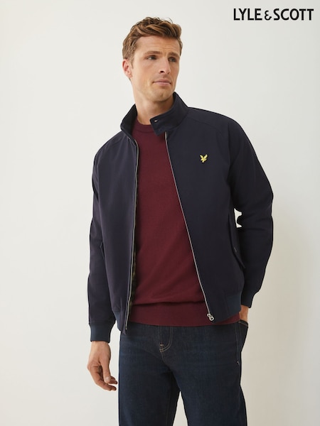 Lyle & Scott Blue Cotton Harrington Jacket (Y18915) | AED641