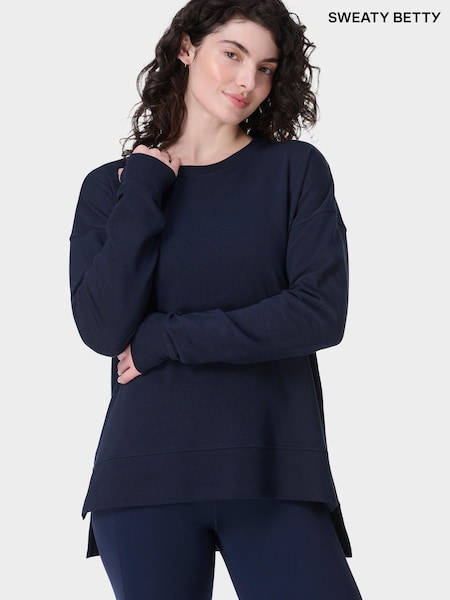 Sweaty Betty Blue After Class Longline Sweatshirt (Y19031) | €71