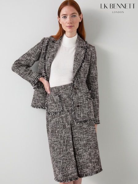 LK Bennett Red Gwen Tweed Jacket (Y19059) | €459