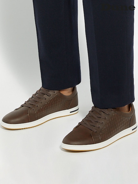 Dune London Brown Tezzy Weave Trainers (Y19283) | €105