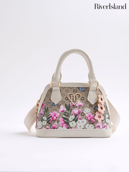 River Island Brown Floral Monogram Grab Bag (Y19380) | €37