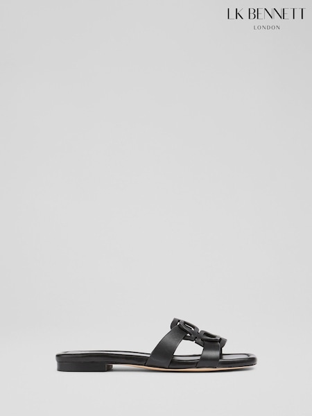 LK Bennett Black Casper Leather Ballet Flats (Y19439) | AED1,159