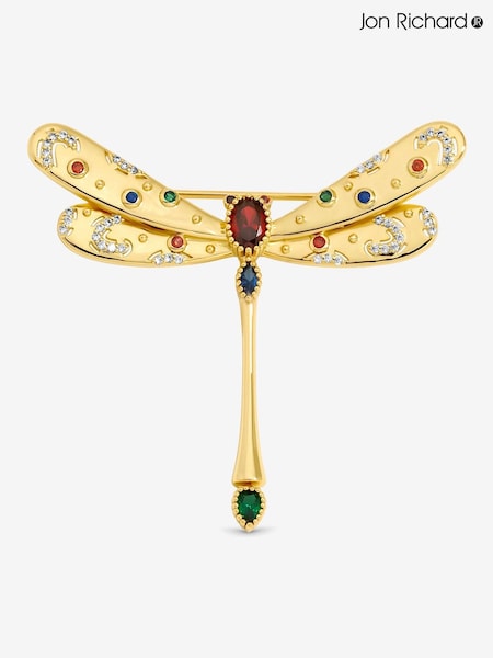 Jon Richard Plated Crystal and Multi Coloured Dragonfly Brooch (Y19495) | ‏116 د.إ.‏