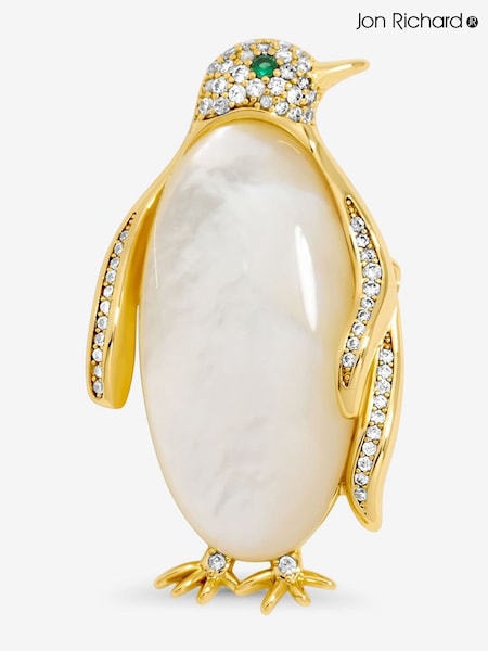 Jon Richard Gold Plated Pengiun Brooch (Y19514) | AED116