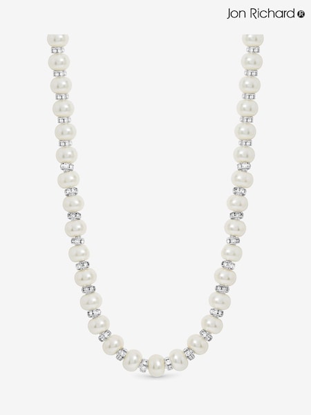 Jon Richard Silver Plated Dand Pave Pearl Necklace (Y19538) | €39