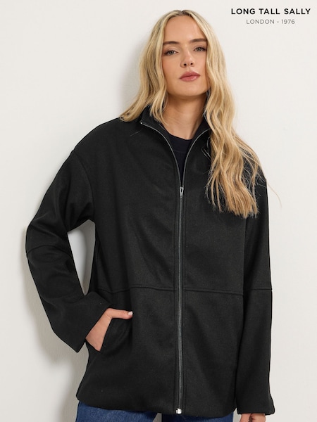 Long Tall Sally Black Funnel Neck Cosy Jacket (Y19564) | €80