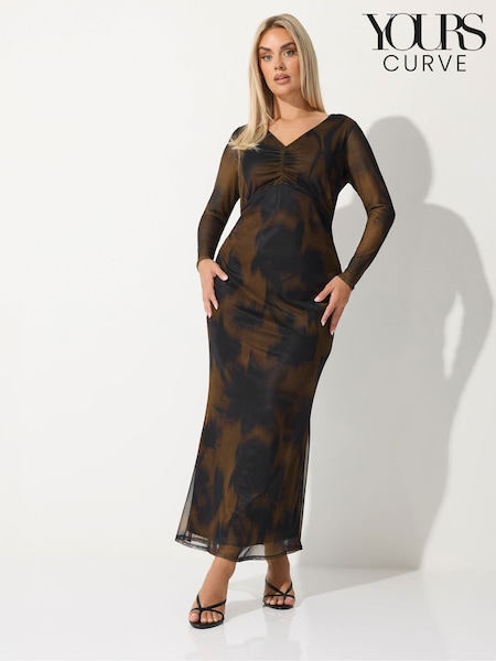 Yours Curve Limited Floral Blur Bust Detail Dress (Y19646) | € 49