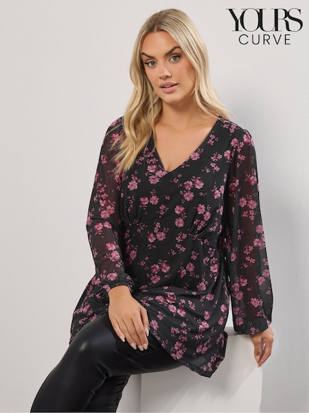 Yours Curve Mesh A Line Balloon Blouse (Y19684) | € 38