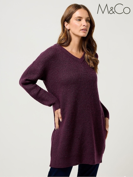 M&Co Red V-Neck Tunic (Y19688) | €47