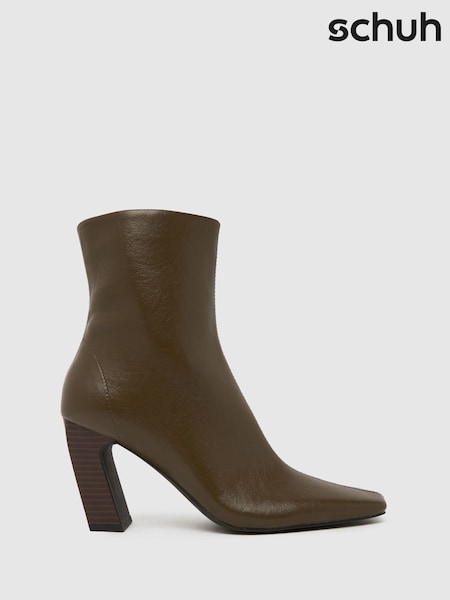 Schuh Bryson Stack Heel Black Boots (Y20136) | €69