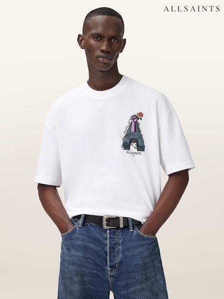 AllSaints Defiance Short Sleeve Crew T-Shirt (Y20186) | R$ 585