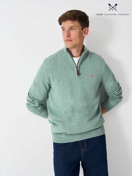 Crew Clothing Green Classic Half Zip Jumper (Y20321) | €93