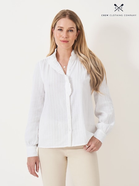 Crew Clothing White Harmony Frill Bouse (Y20350) | €73