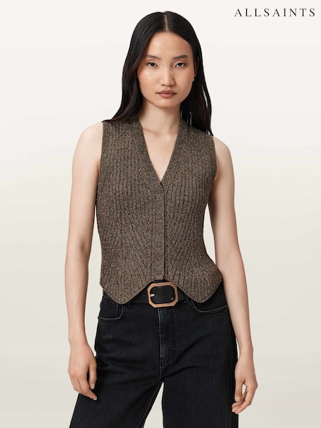AllSaints Cruz Shine Waistcoat (Y20396) | R$ 1.075