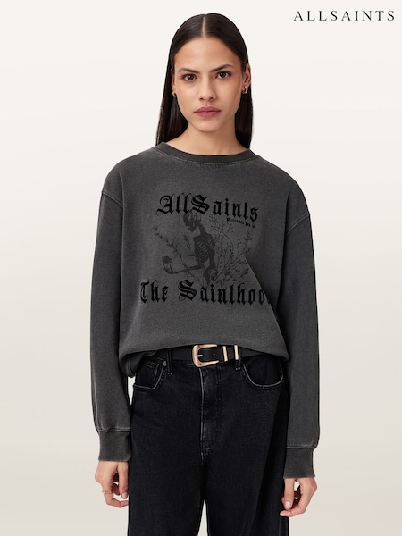 AllSaints Black Novus Pippa Sweatshirt (Y20408) | R$ 1.275