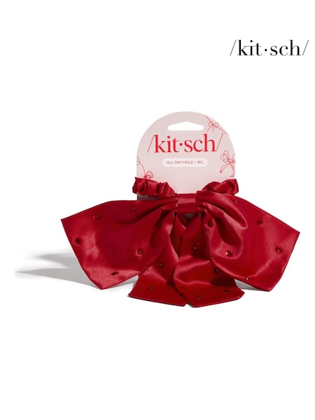Kitsch Satin Rhinestone Bow Scrunchie (Y20437) | €13.50