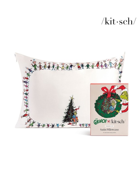 Kitsch The Grinch x Kitsch Standard Satin Pillowcase - Whoville (Y20442) | €24.50