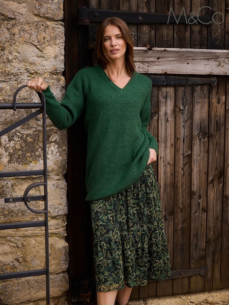 M&Co Green V-Neck Tunic (Y20657) | €48