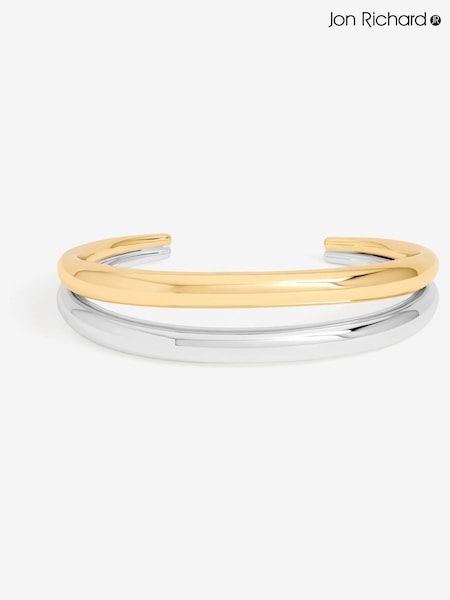 Jon Richard Gold Two Tone Double Row Cuff (Y20659) | €35