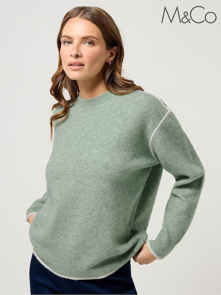 M&Co Green Piped Detail Jumper (Y20664) | 163 QAR