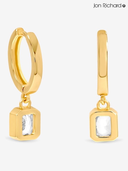 Jon Richard Gold 18K Plated And Crystal Huggie Drop Earrings (Y20674) | €37
