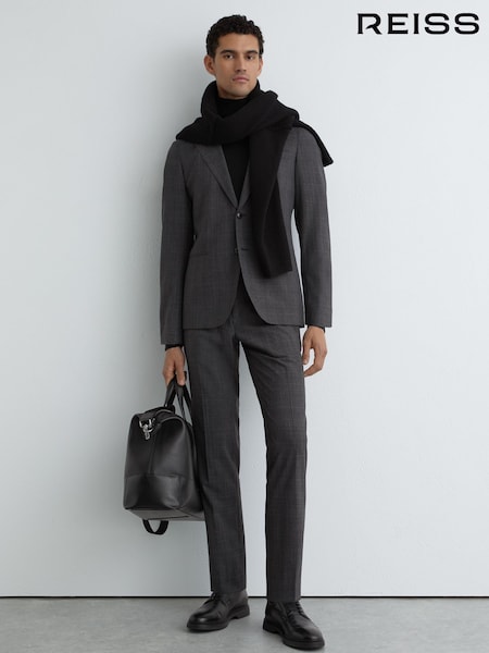 Reiss Venue Wool-Blend Check Suit Trousers Tailored-Fit (Y20892) | 231 €
