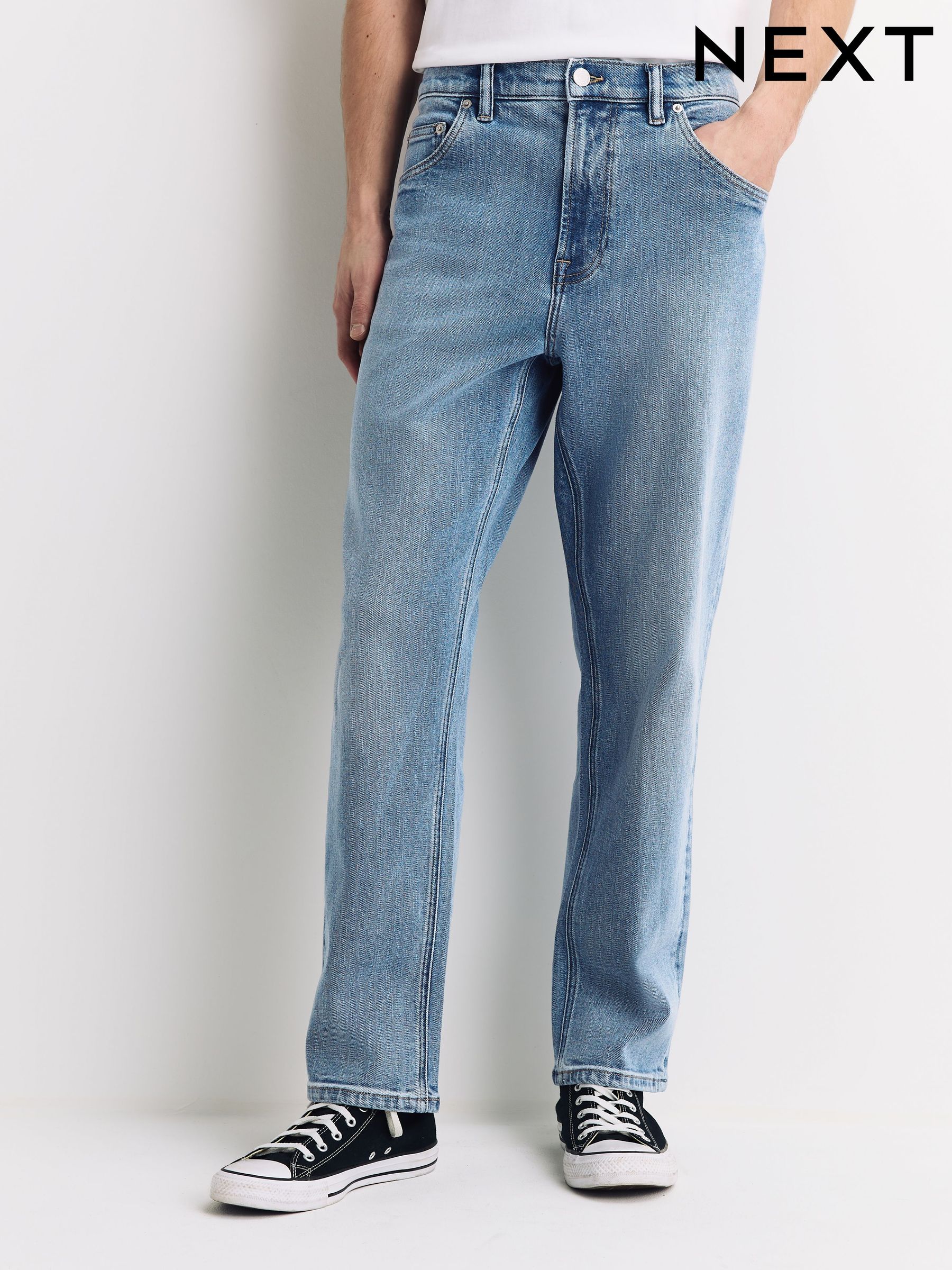 Men's Straight Fit Jeans | Slim Straight Cut Jeans | Next Official