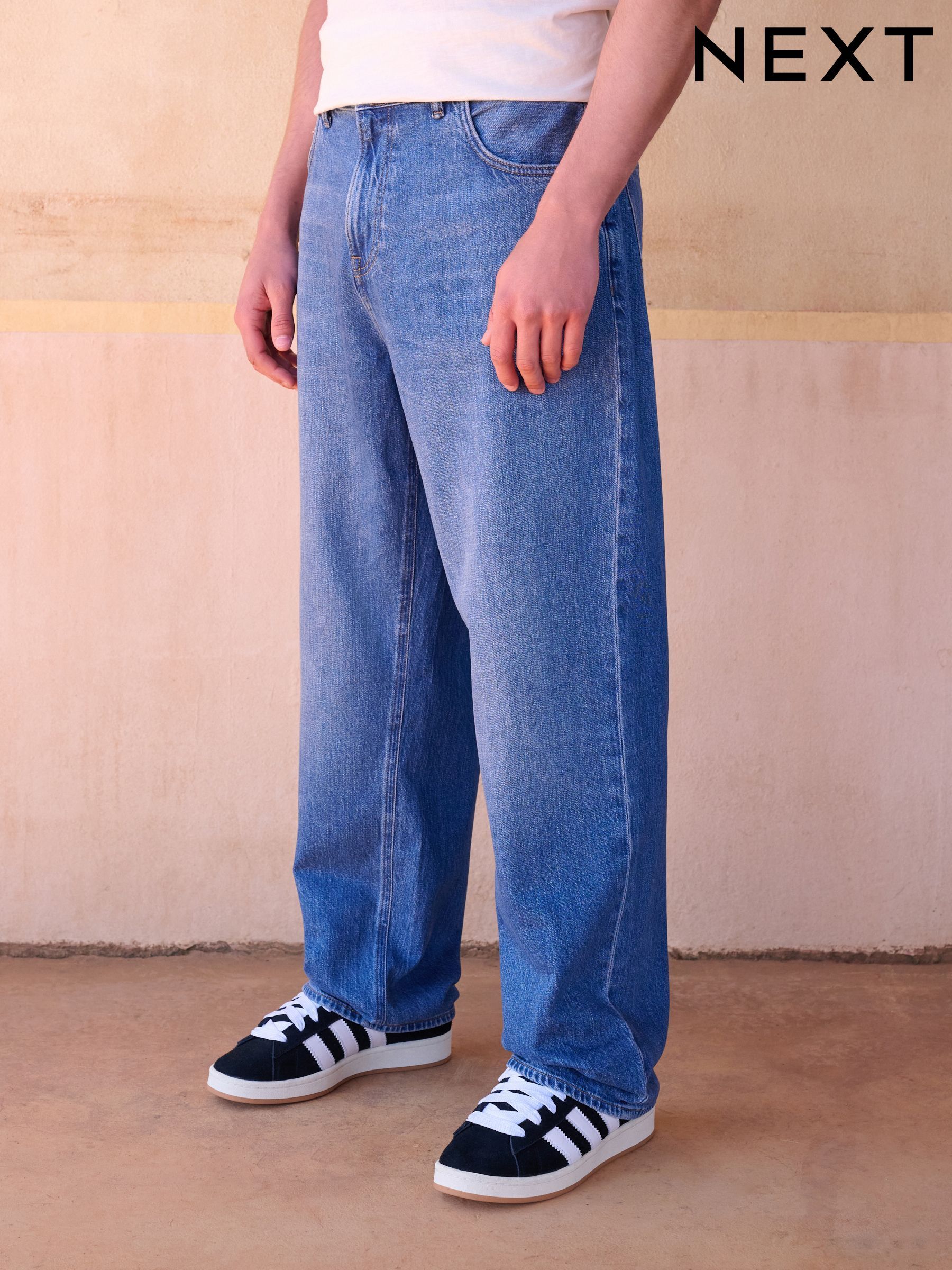 Men's Vintage Wash Jeans | Next Oman