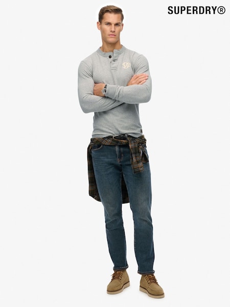 Superdry Grey Vintage Athletic Grandad Top (Y21162) | €68