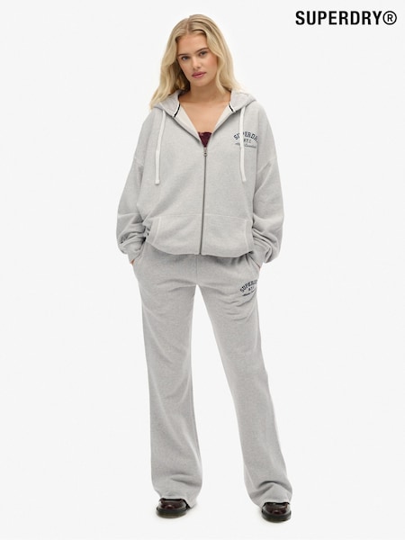 Superdry Grey Athletic Essentials Oversized Zip Hoodie (Y21181) | €80