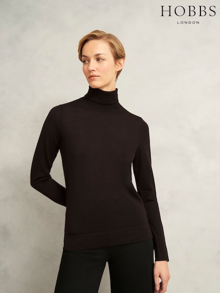 Hobbs Brown Lara Rollneck Jumper (Y21199) | €101