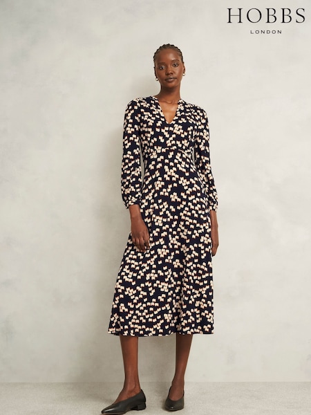 Hobbs Blue Petite Harlie Jersey Dress (Y21203) | €140