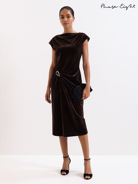 Phase Eight Brown Verra Midi Dress (Y21306) | €152