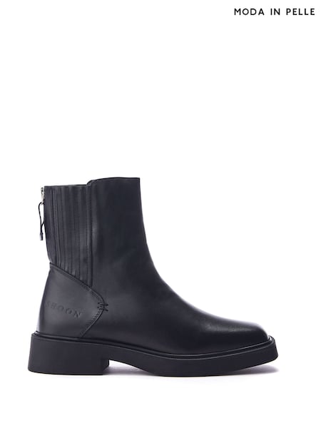 Moda in Pelle SH Palmeras Square Toe Chelsea Black Ankle Boots (Y21337) | €184