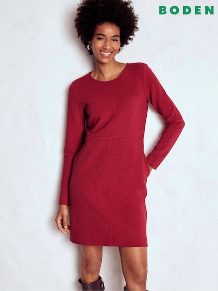 Boden Red Cornelia Ottoman Dress (Y21350) | R$ 740