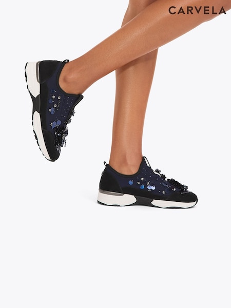 Carvela Blue Flower Trainers (Y21532) | €190