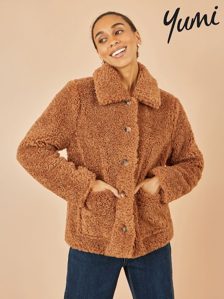 rjava - Yumi Short Teddy Bear Jacket (Y21621) | € 86