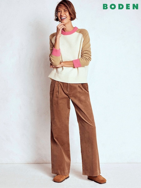 Boden Cream Marion Merino Jumper (Y21692) | €176