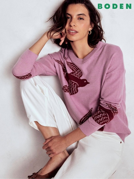 Boden Pink Natasha Novelty Jumper (Y21700) | €108