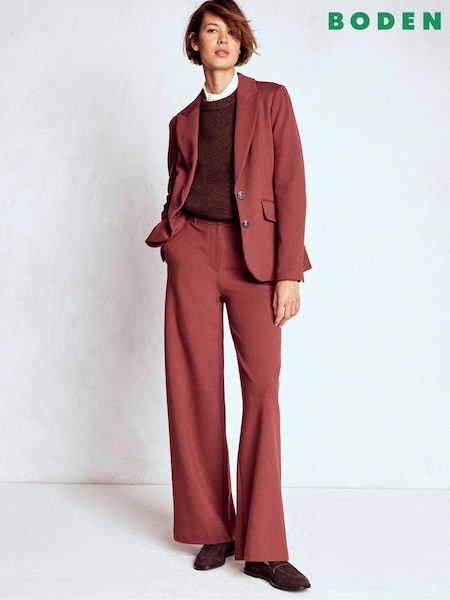 Boden Brown Marylebone Ponte Blazer (Y21788) | €152