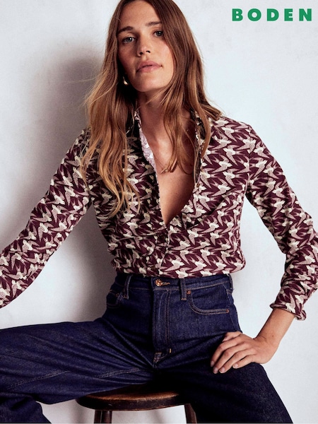 Boden Purple Sienna Cord Shirt (Y21790) | R$ 840